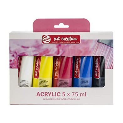 Fine art shop - Acrylic Set Art Creation 5 colors (75 ml) | totenart.com
