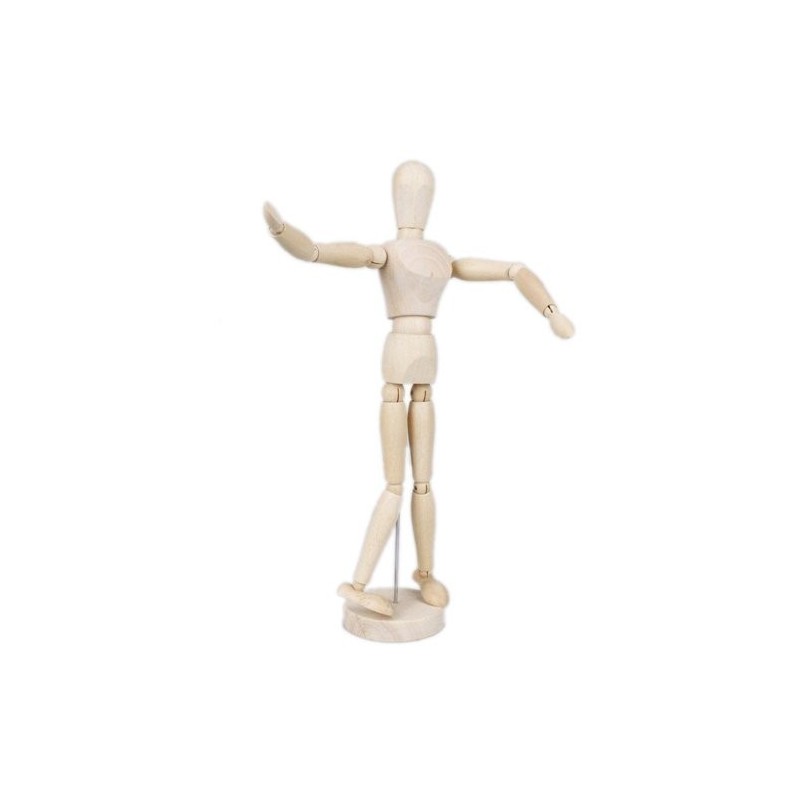 Material Bellas Artes -Dibujo - Articulated mannequin 14 cm., Natural wood | totenart.com