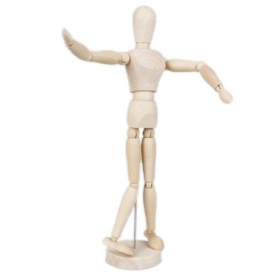 Material Bellas Artes -Dibujo - Articulated mannequin 14 cm., Natural wood | totenart.com