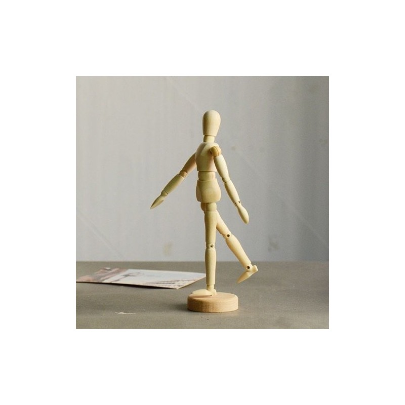 Material Bellas Artes -Dibujo - Articulated mannequin 14 cm., Natural wood | totenart.com