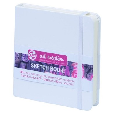  Fine art shop - White Sketch Block, 12x12, elastic band, 80 s, 140 gr. | totenart.com