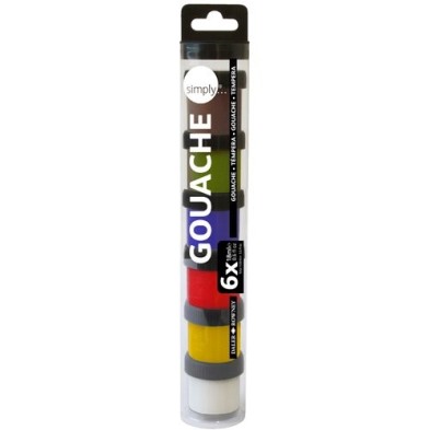 Fine art shop - Gouache case 6 colours (18 ml), Simply, Daler Rowney | totenart.com