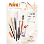  Fine art shop - Multi Technique Pad Paint On A3, 250 gr. 40 h. Clairefontaine | totenart.com