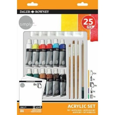 Fine art shop - Acrylic set 25 pieces, Daler Rowney | totenart.com