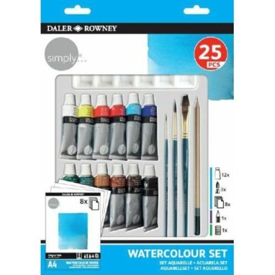 Fine art shop - Watercolor set 25 pieces, Daler Rowney | totenart.com