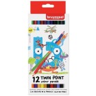Fine art shop - Set 12 twin point colouring pencils bruynzeel | totenart.com