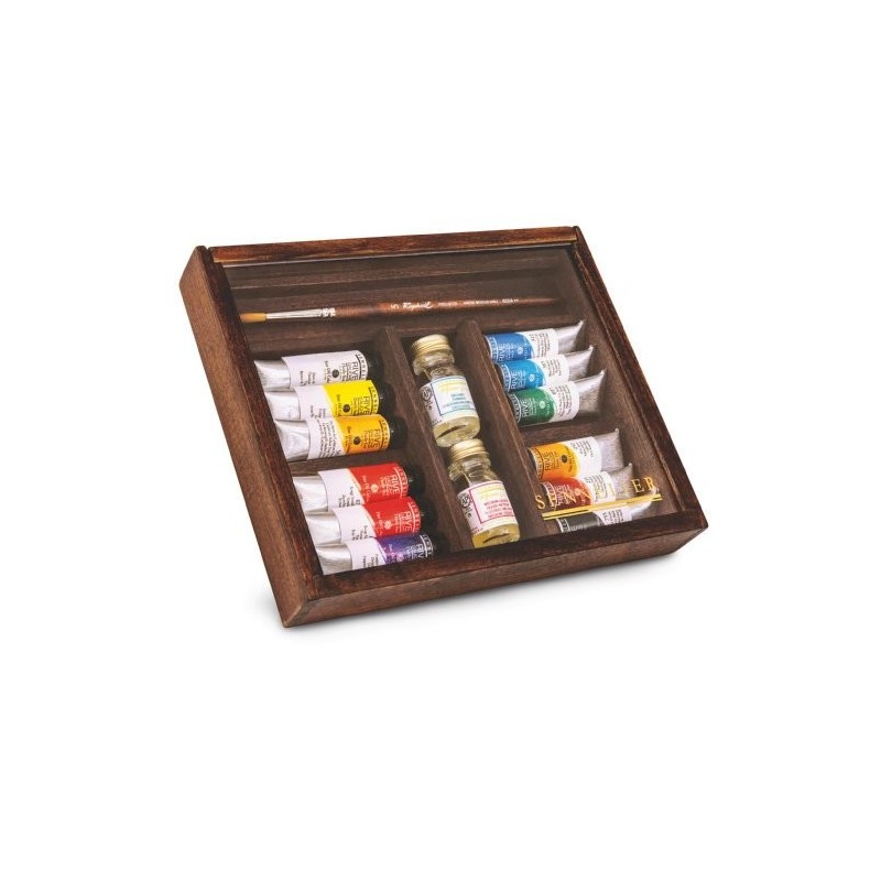Oil Titan Extra thin, wooden box, 10 colours 40 ml.