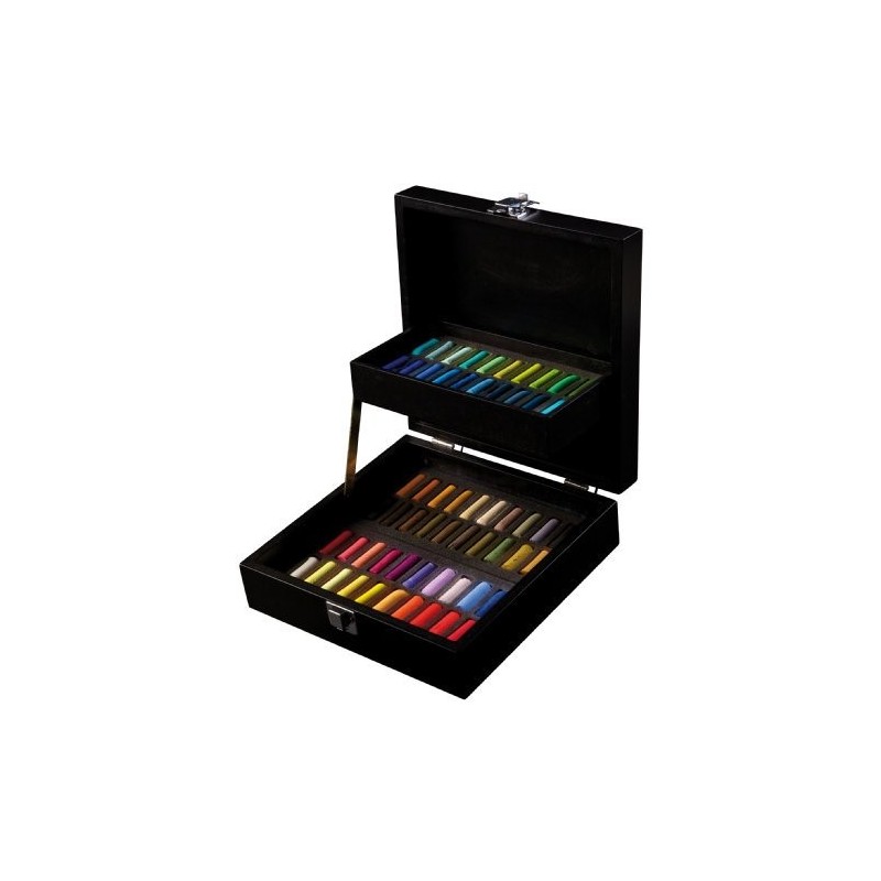 Fine art shop - \nBlack Box of 60 1/2 dry pastels «al Ecu» Sennelier | totenart.com