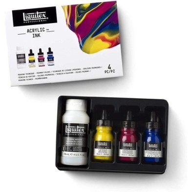 Fine art shop - Set Acrylic Inks Liquitex, 3 colors 30 ml.+ Pouring medium 118 ml. | totenart.com