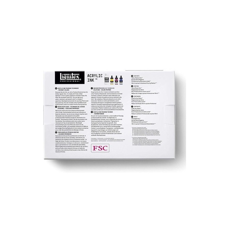 Fine art shop - Set Acrylic Inks Liquitex, 3 colors 30 ml.+ Pouring medium 118 ml. | totenart.com