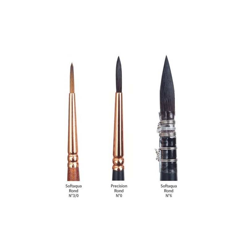 Fine art shop - Bag with 3 travel brushes Raphael\n | totenart.com