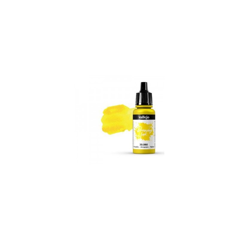 Permanent Chinese Ink, Vallejo Yellow, 23 ml.