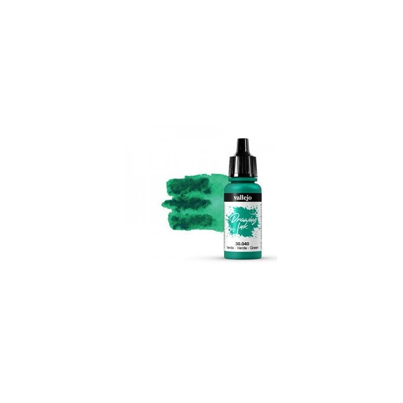 Permanent Chinese Ink, Vallejo Green, 23 ml.