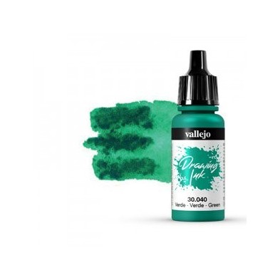 Permanent Chinese Ink, Vallejo Green, 23 ml.