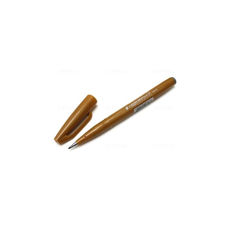 Fine art shop - Sign Pen Brush Pentel Touch , Yellow Ochre | totenart.com\n