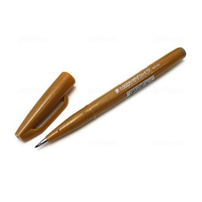 Fine art shop - Sign Pen Brush Pentel Touch , Yellow Ochre | totenart.com\n