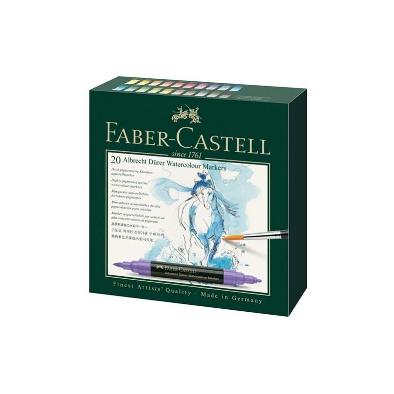  Fine art shop - Albrecht Dürer Watercolour Markers box Faber-Castell, 20 colours | totenart.com