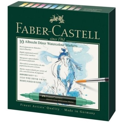  Fine art shop - Albrecht Dürer Watercolour Markers box Faber-Castell, 10 colours | totenart.com