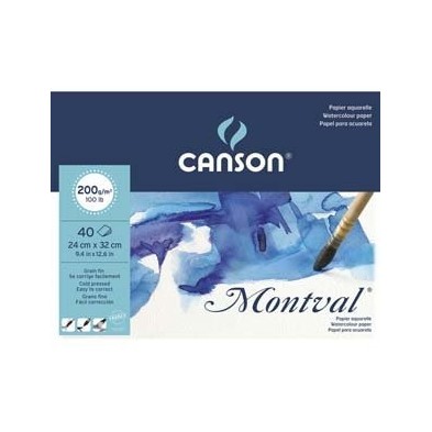  Fine art shop - Canson Montval Watercolour 200 gr, 34x32, Cold Pressed, 40 s. | totenart.com