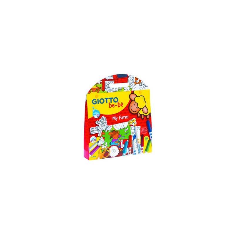 Fine art shop - Giotto Be-Bé Creative Kit 12 Felt-tip Pens, My Farm | totenart.com 