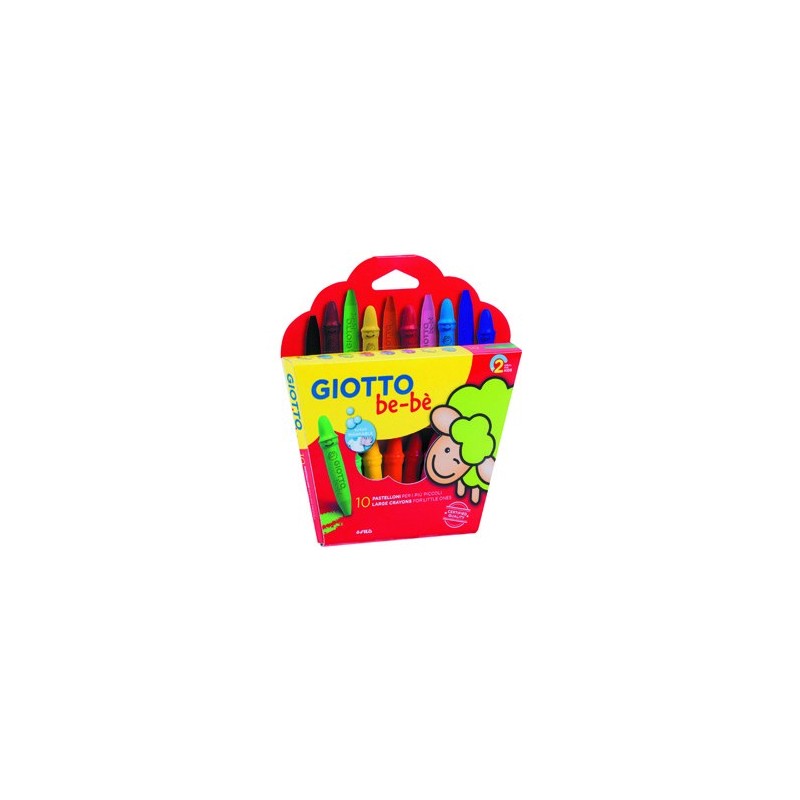Fine art shop - Giotto Be-Bé 10 Crayons + Pencil Sharpener | totenart.com 