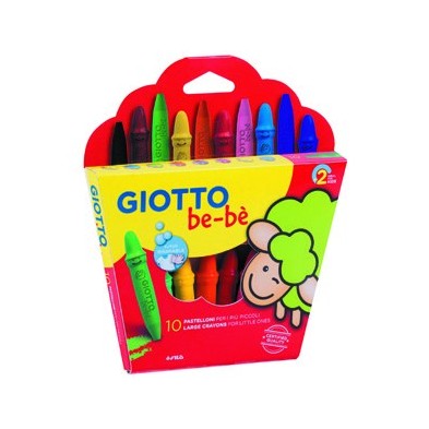 Fine art shop - Giotto Be-Bé 10 Crayons + Pencil Sharpener | totenart.com 