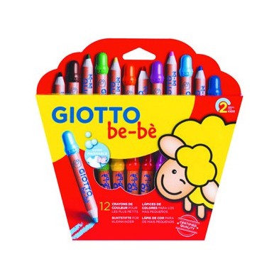 Fine art shop - Giotto Be-Bé 12 Large pencils + Pencil Sharpener | totenart.com 