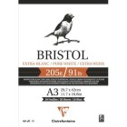  Fine art shop - Pad Bristol Extra White A3, 205 gr., 20 h. Clairefontaine | totenart.com