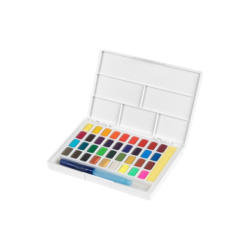Fine art shop - Box 36 watercolors Faber-Castell and brush | totenart.com
