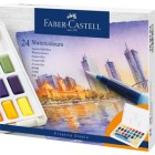 Fine art shop - Box 24 watercolors Faber-Castell and brush | totenart.com