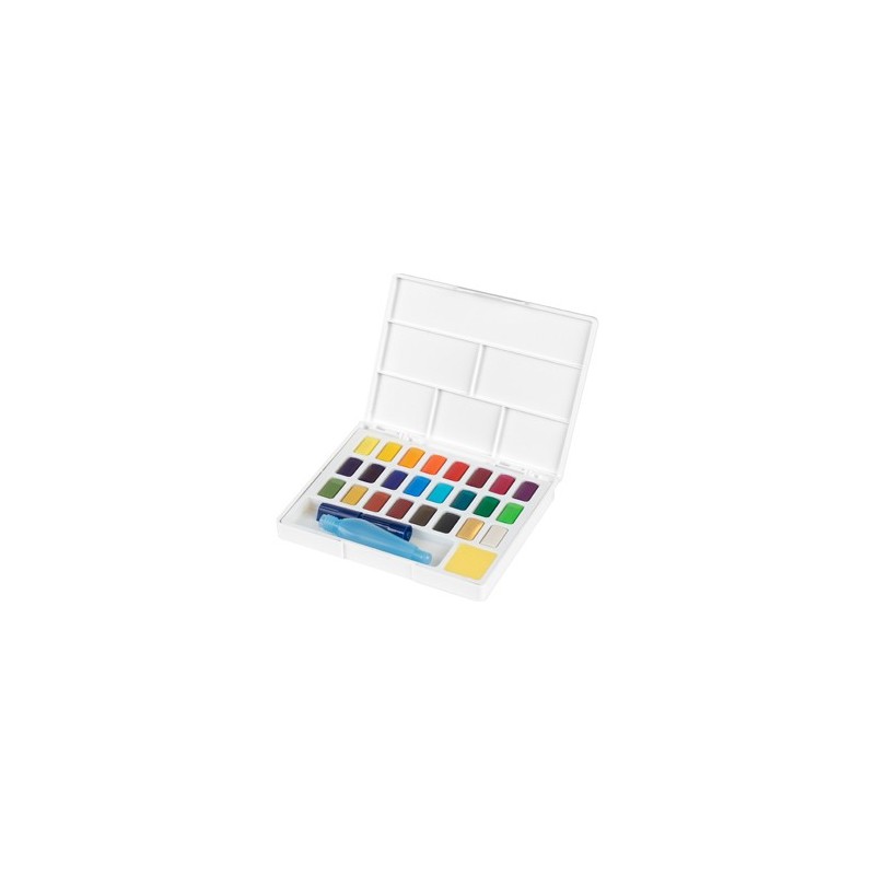 Fine art shop - Box 24 watercolors Faber-Castell and brush | totenart.com