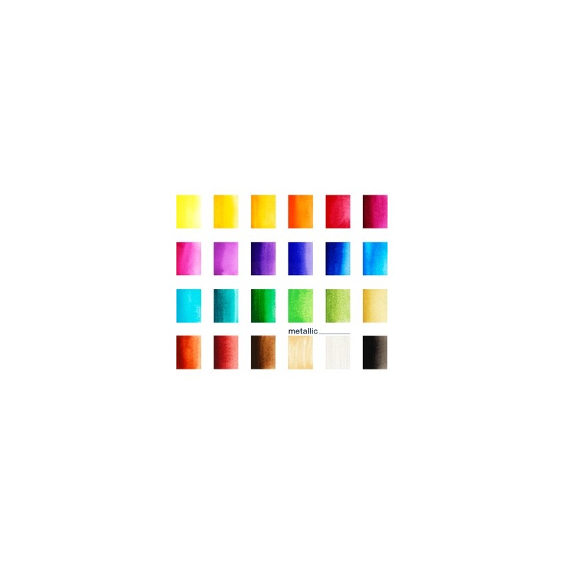 Fine art shop - Box 24 watercolors Faber-Castell and brush | totenart.com