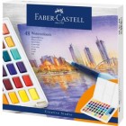 Fine art shop - Box 48 watercolors Faber-Castell and brush | totenart.com