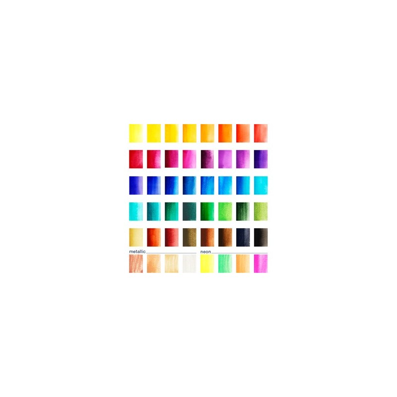 Fine art shop - Box 48 watercolors Faber-Castell and brush | totenart.com