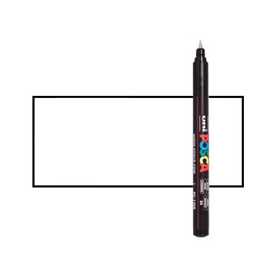 Fine art shop - White (N. 1) Posca marker PC1MR, extra fine tip (0.7 mm.) | totenart.com