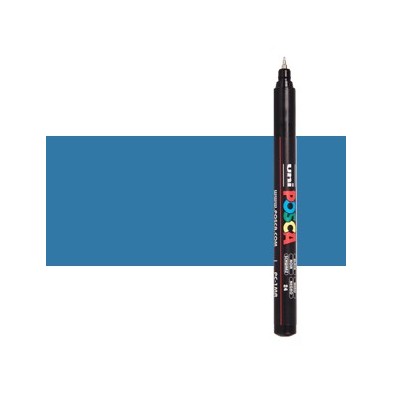 Fine art shop - Metallic blue (N. M33) Posca marker PC1MR, extra fine tip (0.7 mm.) | totenart.com