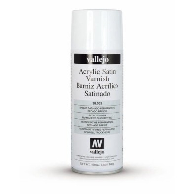 Fine art shop - Acrylic Spray Satin Varnish Vallejo, 400 ml. | totenart.com