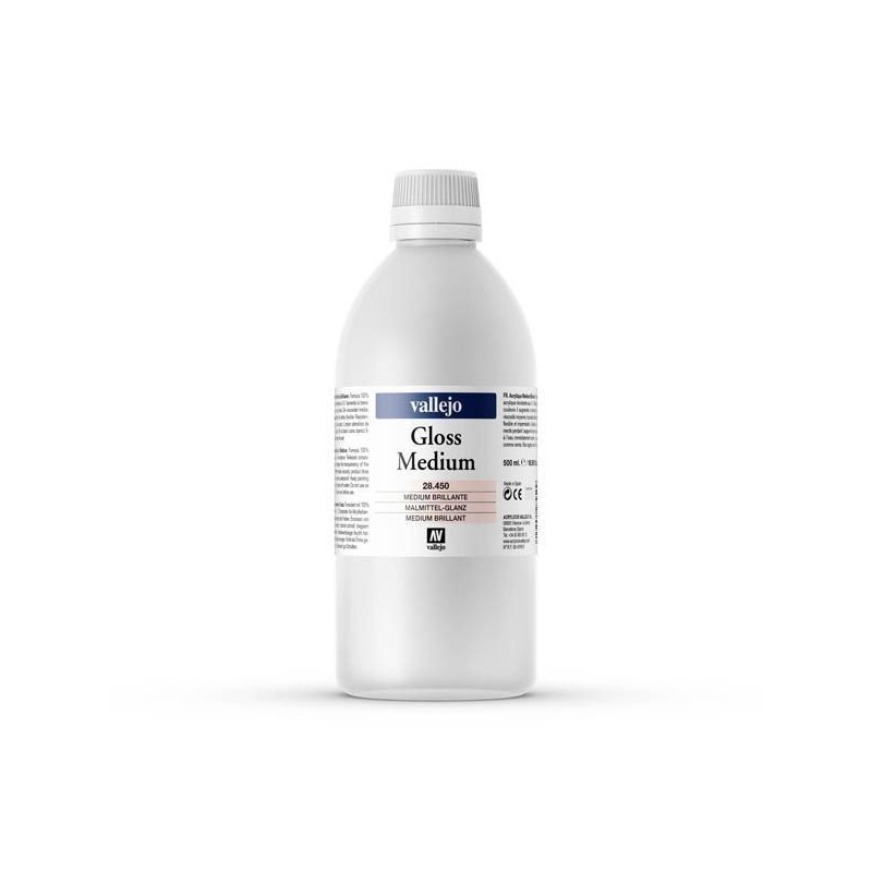 Fine art shop - Gloss acrylic medium Vallejo, 500 ml. | totenart.com