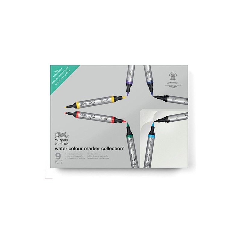 \nFine art shop - Gift Set 8 Watercolour Markers + Pad, Winsor & Newton | totenart.com