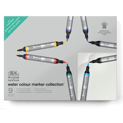\nFine art shop - Gift Set 8 Watercolour Markers + Pad, Winsor & Newton | totenart.com