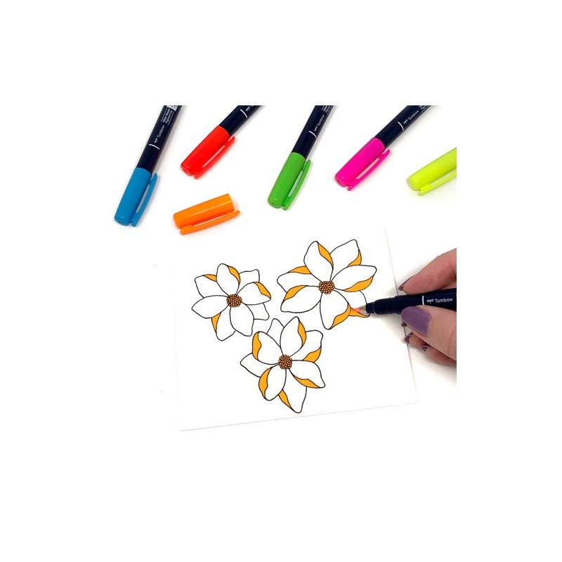 Fine art shop - Tombow Marker, Set of 6 Neon Colors  | totenart.com 