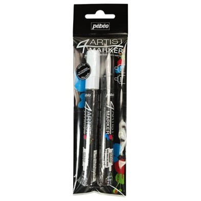 Fine art shop - 4Artist Oil Marker Set Duo 4mm, Black and White | totenart.com