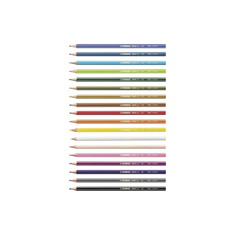  Fine art shop - STABILO GreenColors box 18 colored pencils | totenart.com