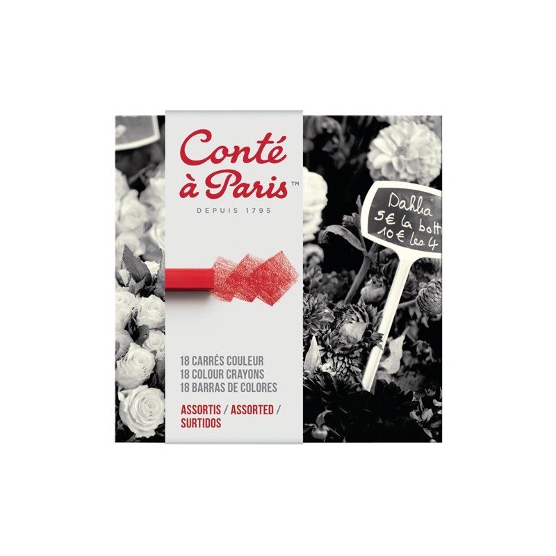 18 Assorted Conte Carre crayons