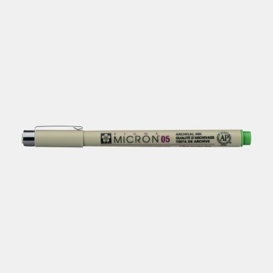Fine art shop - Marker Pigma Micron Sakura 05, 0.45 mm. Fresh Green N. 32 | totenart.com