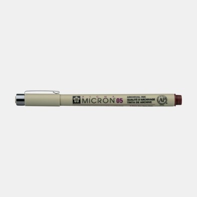 Fine art shop - Marker Pigma Micron Sakura 05, 0.45 mm. Burgundy N. 22 | totenart.com