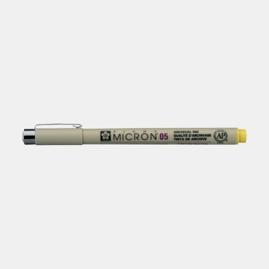 Fine art shop - Marker Pigma Micron Sakura 05, 0.45 mm. Yellow N. 3 | totenart.com