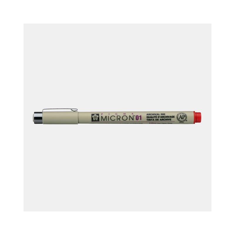 Fine art shop - Marker Pigma Micron Sakura 01, 0.25 mm. Red N. 19 | totenart.com