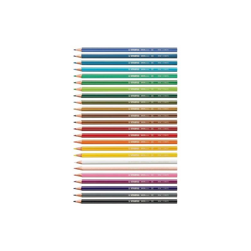 Fine art shop - STABILO GreenColors box 24 colored pencils | totenart.com