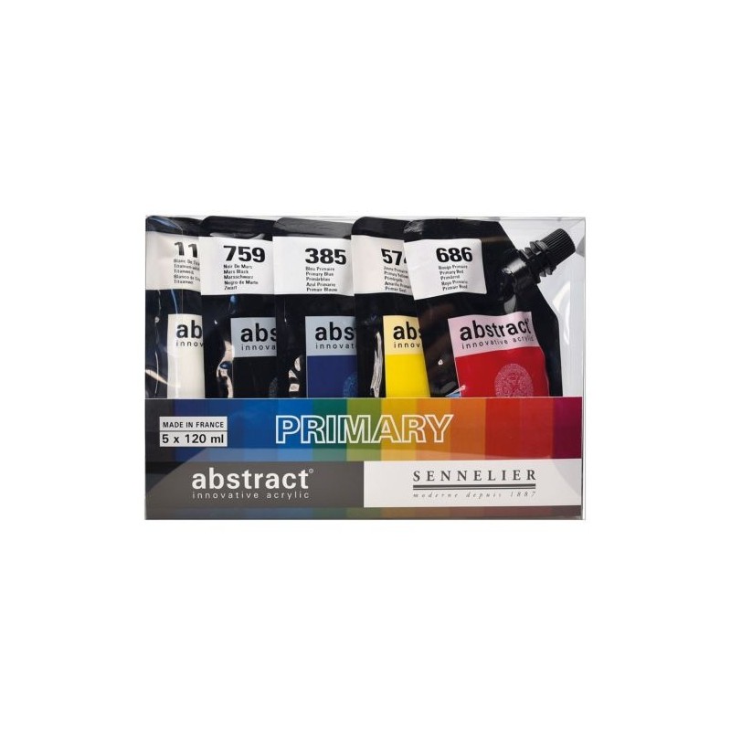 Fine art shop - Set Abstract Primary. 5 colours. 120 ml. Sennelier | totenart.com 